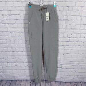 Figs Womens Charlotte 21 Pocket Slim Scrub Jogger Pant Gray Size XXS NWT Medical